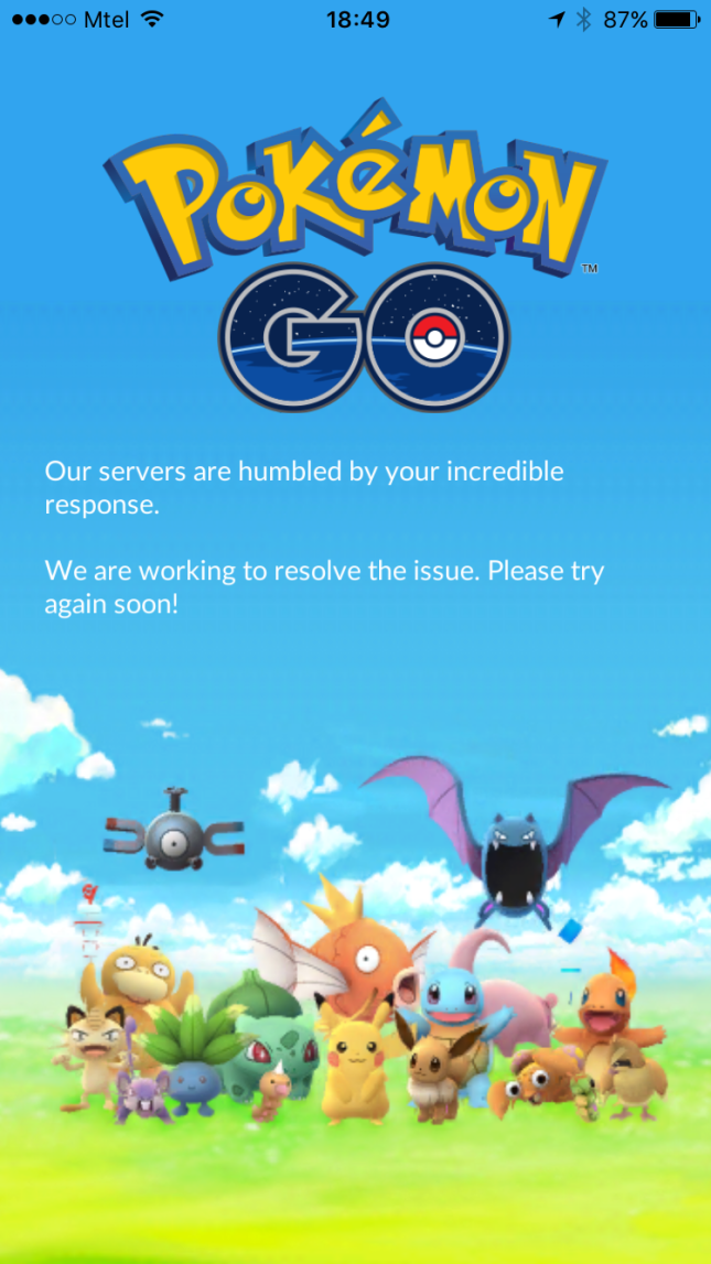 Pokemon GO is down